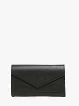 Leather Madras Wallet Purse Etrier Black madras EMAD701