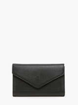 Leather Madras Wallet Purse Etrier Black madras EMAD469