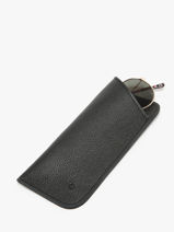 Sunglass Case Leather Etrier Black madras EMAD5001-vue-porte