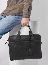 1 Compartment Spider Business Bag  With 15" Laptop Sleeve Etrier Black spider ESPI8021-vue-porte