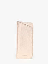 Sunglass Case Leather Etrier Pink etincelle irisee EETI5001