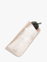 Sunglass Case Leather Etrier Pink etincelle irisee EETI5001-vue-porte