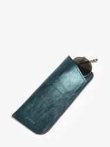 Sunglass Case Leather Etrier Green etincelle irisee EETI5001-vue-porte