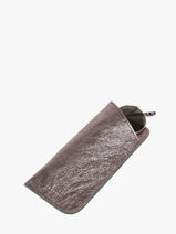 Sunglass Case Leather Etrier Silver etincelle irisee EETI5001-vue-porte