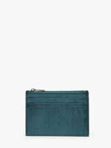 Card Holder With Coin Purse Etincelle Irise Leather Etrier Green etincelle irisee EETI5004