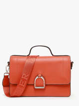 Cross Body Tas M Altesse Leder Etrier Oranje altesse EALT048M