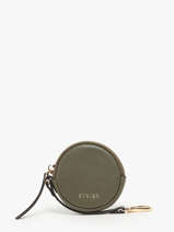 Round Leather Tradition Coin Purse Etrier Green tradition ETRA402M