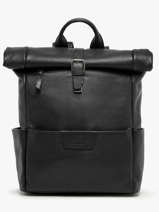 1 Compartment Backpack Flandres  Leather Etrier Black flandres EFLA8102