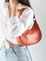 Medium Leather Altesse Shoulder Bag Etrier Orange altesse EALT017M-vue-porte