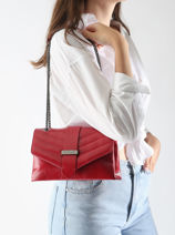 Crossbody Bag Jana Amour Leather Etrier Red jana amour EJAM002T-vue-porte