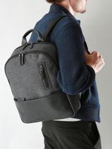 2-compartment Backpack Etrier Gray light ELIG8282-vue-porte