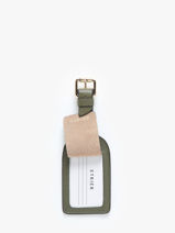 Luggage Tag Tradition Cuir Etrier Green tradition ETRA901M-vue-porte