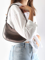 Shoulder Bag Emeraude Leather Etrier Brown emeraude EEME017N-vue-porte