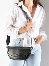 Shoulder Bag Emeraude Leather Etrier Black emeraude EEME065M-vue-porte