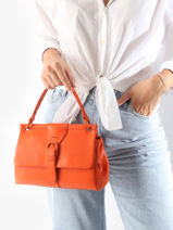 Crossbody Bag Oxer Leather Etrier Orange oxer EOXE001M-vue-porte