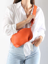 Belt Bag Oxer Leather Etrier Orange oxer EOXE022M-vue-porte