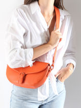 Crossbody Bag Oxer Leather Etrier Orange oxer EOXE065M-vue-porte