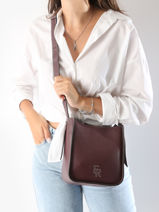 Shoulder Bag Foudre Leather Etrier Violet foudre EFOD087S-vue-porte