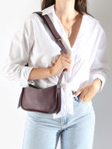 Shoulder Bag Foudre Leather Etrier Violet foudre EFOD089S-vue-porte