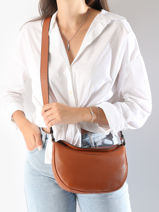 Crossbody Bag Manege Leather Etrier Brown manege EMAN077M-vue-porte