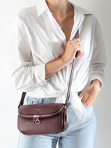 Small Leather Tradition Crossbody Bag Etrier Violet tradition ETRA059S-vue-porte