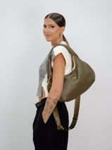 Shoulder Bag Babyatoutprix - Lucie Leather Etrier Green babyatoutprix - lucie ELUC129M-vue-porte