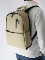 2-compartment Backpack With 15" Laptop Sleeve Etrier Beige impulsion EIMP8282-vue-porte