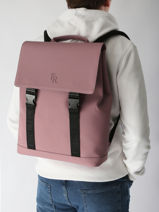 1 Compartment Impulsion Backpack With 15" Laptop Sleeve Etrier Pink impulsion EIMP8221-vue-porte