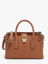 Satchel S Equestre Leather Etrier Brown equestre EEQT142S