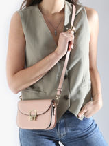 Shoulder Bag Altair Leather Etrier Pink altair EALA081S-vue-porte