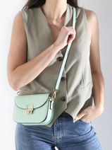 Shoulder Bag Altair Leather Etrier Green altair EALA081S-vue-porte