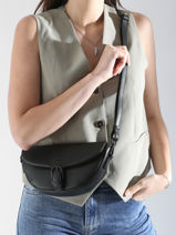 Cross Body Tas S Oxer Leder Etrier Zwart oxer EOXE065U-vue-porte