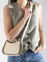 Shoulder Bag Foudre Leather Etrier Beige foudre EFOD089S-vue-porte