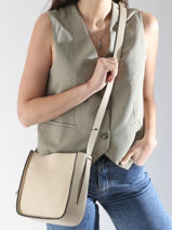 Shoulder Bag S Foudre Leather Etrier Beige foudre EFOD087S-vue-porte