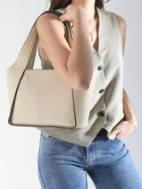 Shoulder Bag M Foudre Leather Etrier Beige foudre EFOD107M-vue-porte