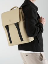 1 Compartment Impulsion Backpack With 15" Laptop Sleeve Etrier Beige impulsion EIMP8221-vue-porte