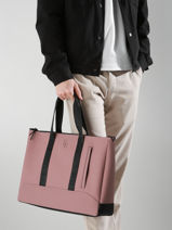 1 Compartment Impulsion Business Bag With 15" Laptop Sleeve Etrier Pink impulsion EIMP8201-vue-porte