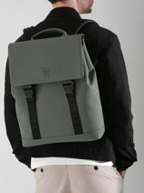 1 Compartment Impulsion Backpack With 15" Laptop Sleeve Etrier Green impulsion EIMP8221-vue-porte