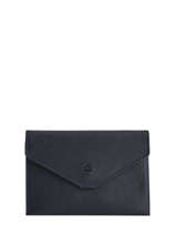 Leather Document Holder Madras Etrier Blue madras EMAD054