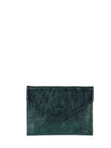 Leather Wallet Etincelle Etrier Green etincelle irisee EETI054