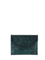 Leather Wallet Etincelle Irise Etrier Green etincelle irisee EETI054