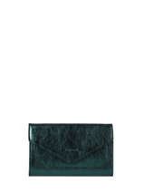 Leather Etincelle Irise Portefeuille Purse Etrier Green etincelle irisee EETI469