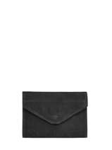 Leather Wallet Etincelle Nubuck Etrier Black etincelle nubuck EETN054