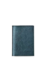 Leather Etincelle Irise Passport Holder Etrier Green etincelle irisee EETI025