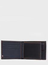 Wallet With Coin Purse Paris Leather Etrier Blue paris EPAR121-vue-porte