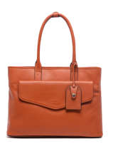 Business Tas Flandres Leder Met 15" Laptopvak Leder Etrier Oranje flandres EFLA823B