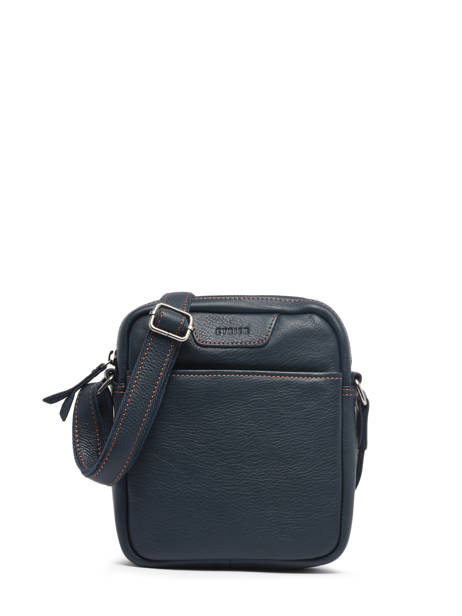 Cross Body Tas M Foulonné Leder Etrier Blauw foulonne EFOU729M