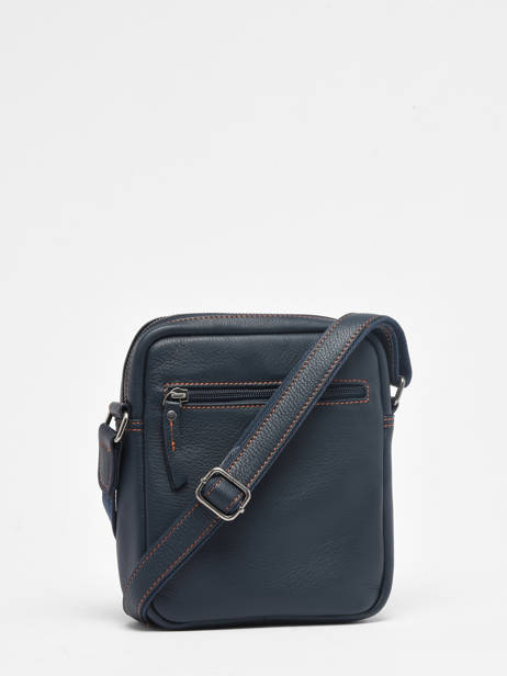 Cross Body Tas M Foulonné Leder Etrier Blauw foulonne EFOU729M ander zicht 4